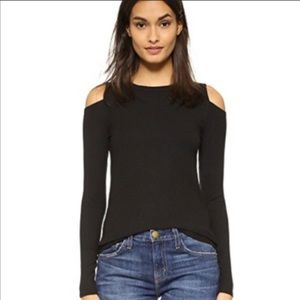 LNA black shoulder cut out top SMALL